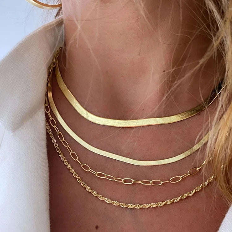 BSC-20 RINNTIN Wholesale 925 Sterling Silver Chains Gold Vermeil Jewelry