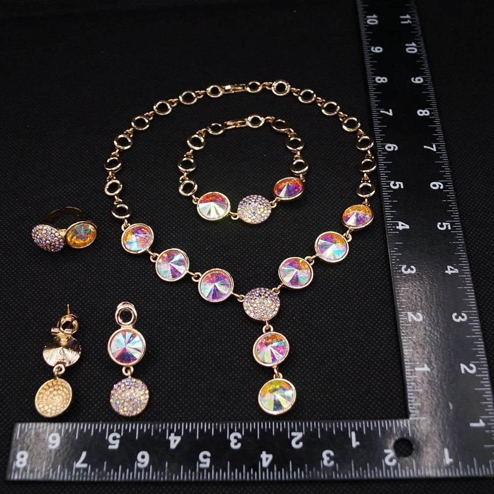 Zhuerrui Modern Abstract Gold Plated Jewelry Set for Women Dubai African Naija Choker Wedding Party Accessories Gift HC2005914