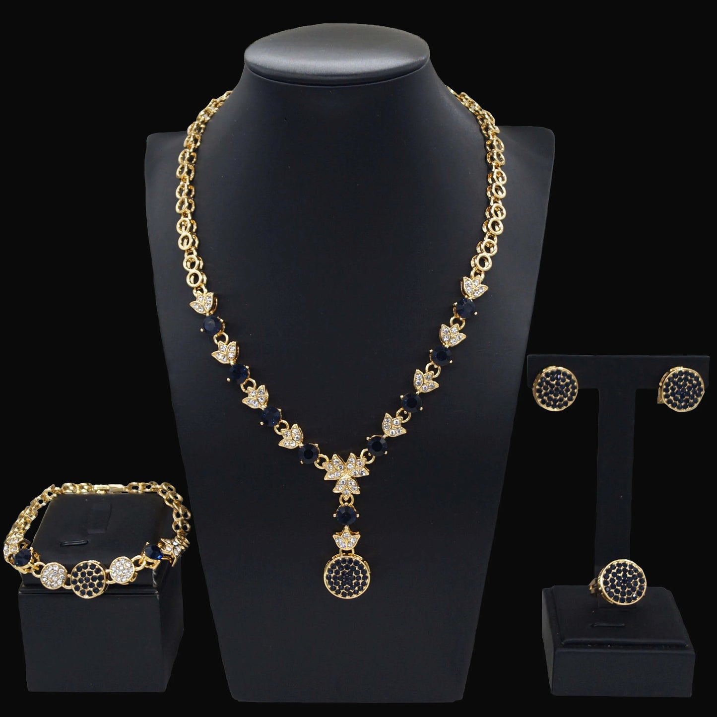 Zhuerrui Beautiful Pantend Gold Jewelry Sets Multi Color Beads Necklace Jewelry Set High Quality Woman Accessories HC23201