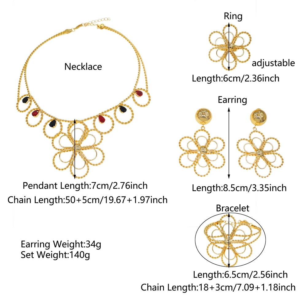 Italian Jewelry Set Alloy Brazilian Jewelry Sets Wedding Party Pendant Necklace  Earrings Jewelry Set  HK050022