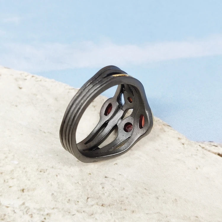 Fashion Garnet Jewelry 925 Sterling Silver Rings Jewelry Women