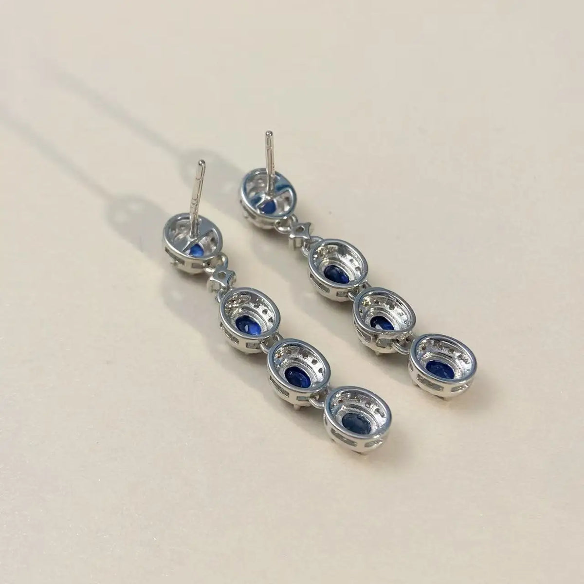Gioiellieri Natural Sapphire Earrings with S925 Sterling Silver for Women Elegant Blue Gemstone Jewelry September Birthstone Healing Gift