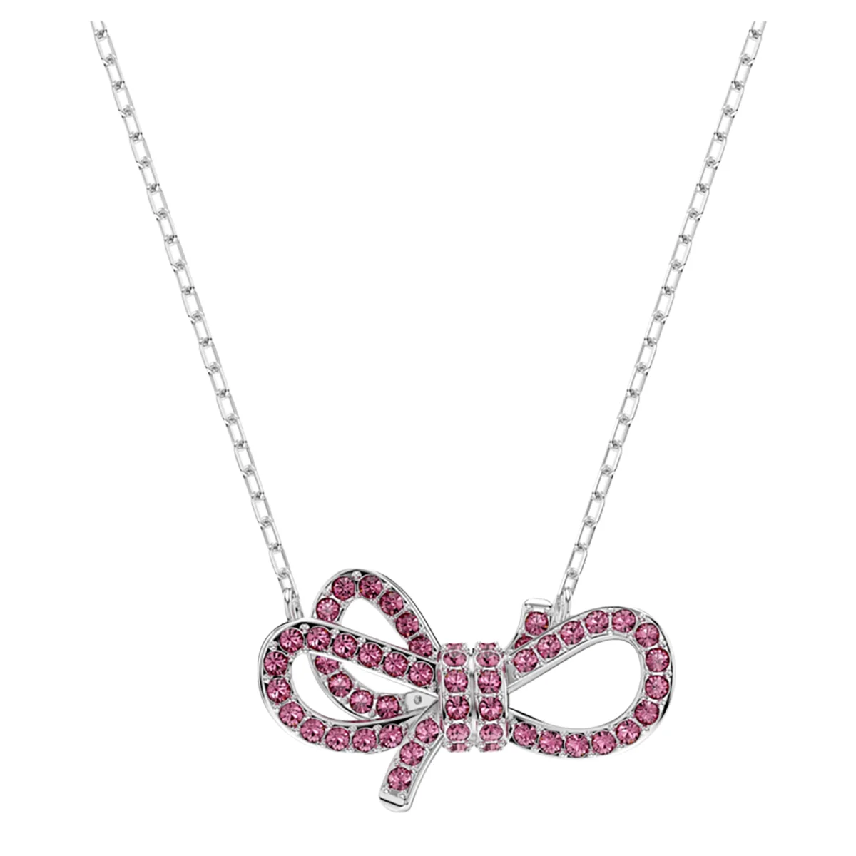 S&S Women Classic Copper Circle Crystal Zircon Pendant Necklace Silver Rose Gold Plated Sparkling Cubic Zirconia Dainty Chain Party
