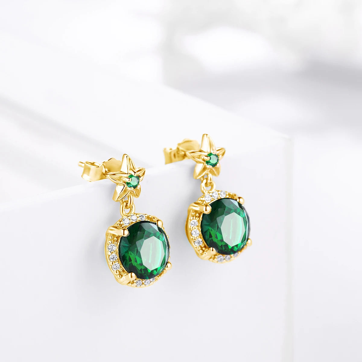 Luxury Fine Jewelry Set Designer Engagement Wedding Birthstone Emerald Women 18K Gold 925 Sterling Silver Jewelry Set