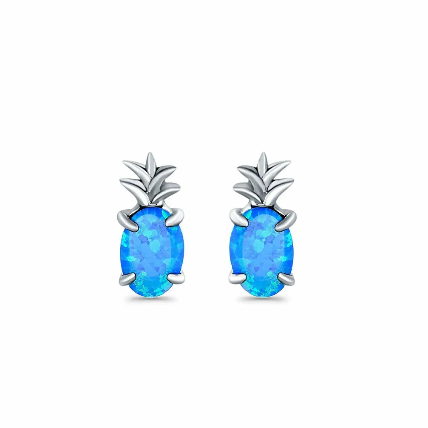Ins Hot Selling Popular Hawaiian Style Pineapple Opal Earrings Cute Girl Pineapple Earrings Opal