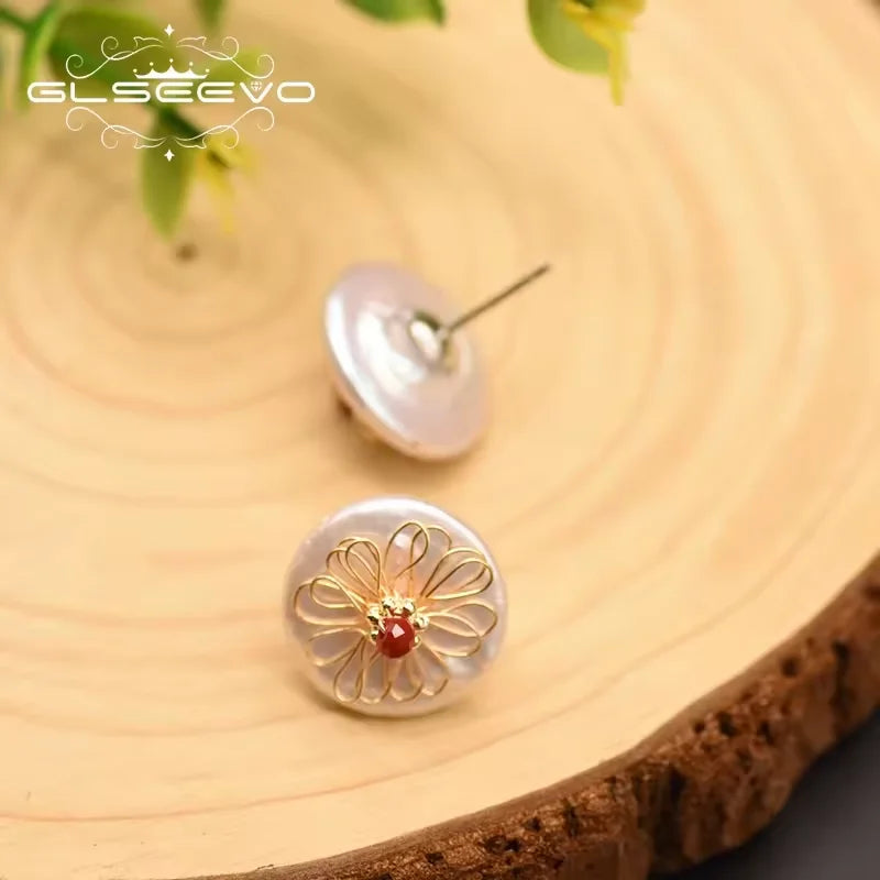 New Jewelry Yiwu Wholesale Gold Plated Natural Pearl Earings Jewelry Women Korean Wholesale Bulk 18K Gold Plated Jewelry