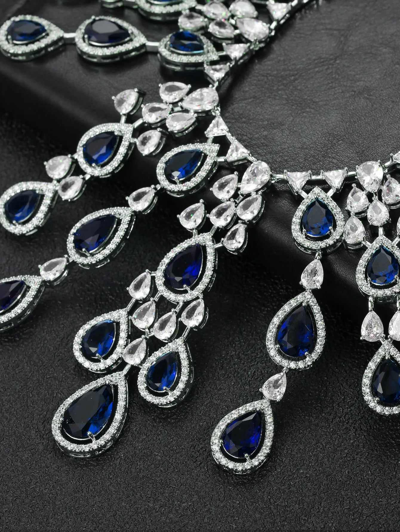 African Wedding Necklace Earring Sets Wholesale Jewellery New Women's Fashion Luxury Wedding Jewelry Set