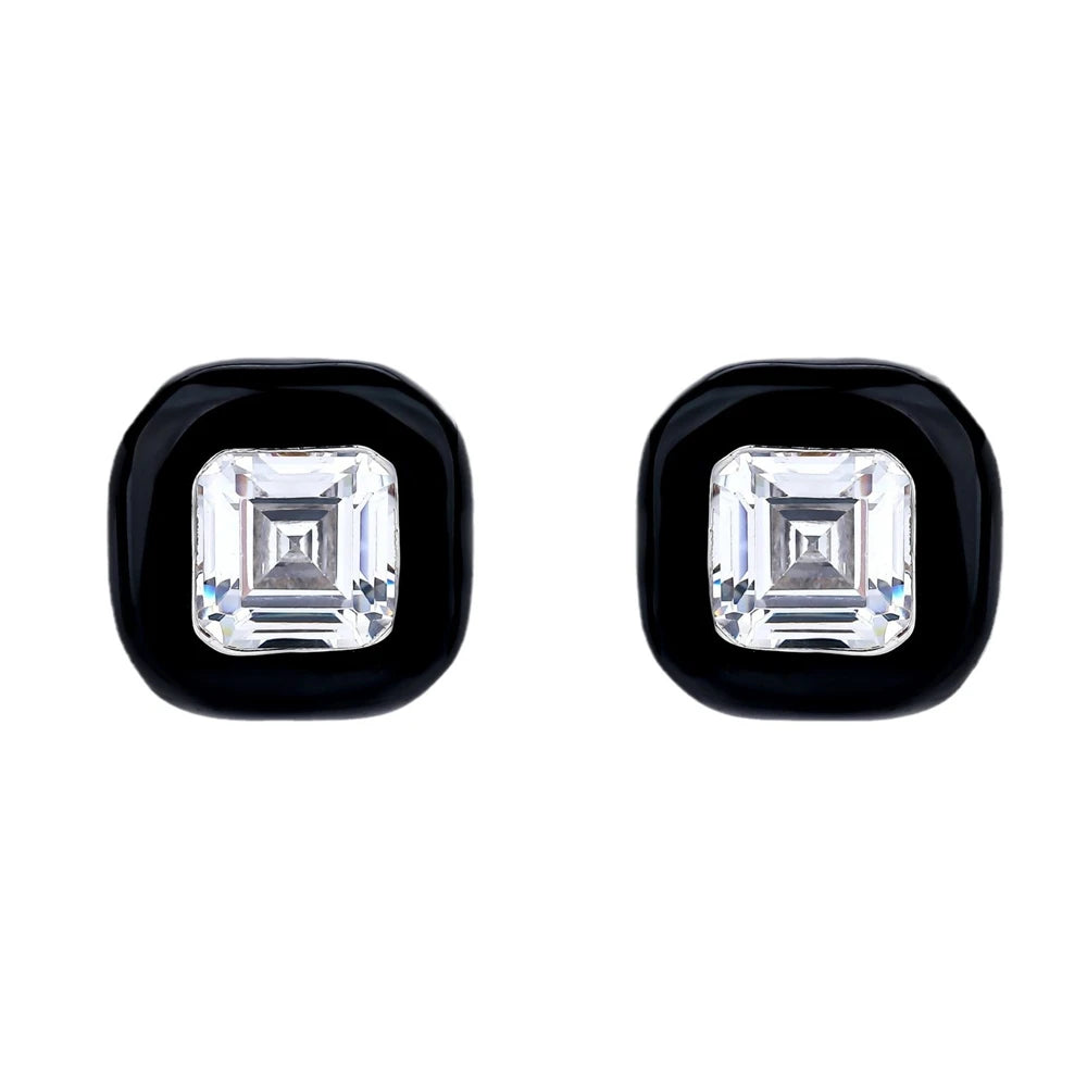 MUSHAN Jewelry Factory 925 Silver Stud Earrings With Light Luxury and High End Feel Niche High Carbon Diamond Jewelry for Women