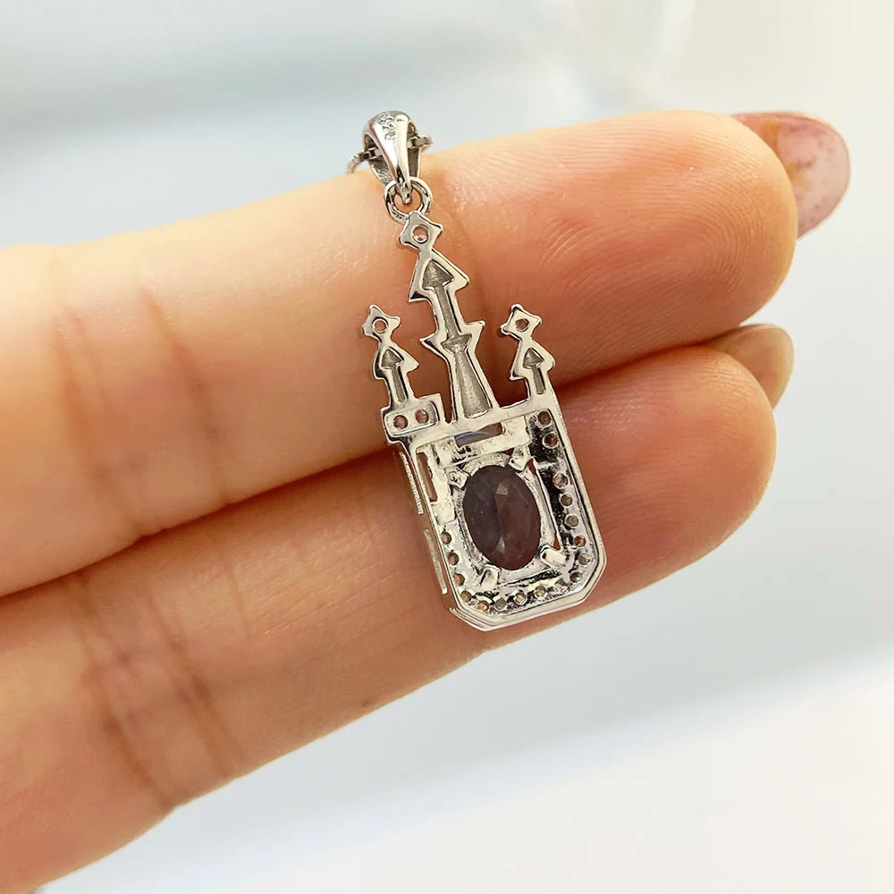 Gioiellieri Natural Opal Pendant with S925 Sterling Silver for Women Elegant Fire Opal Jewelry October Birthstone Healing Crystal Gift