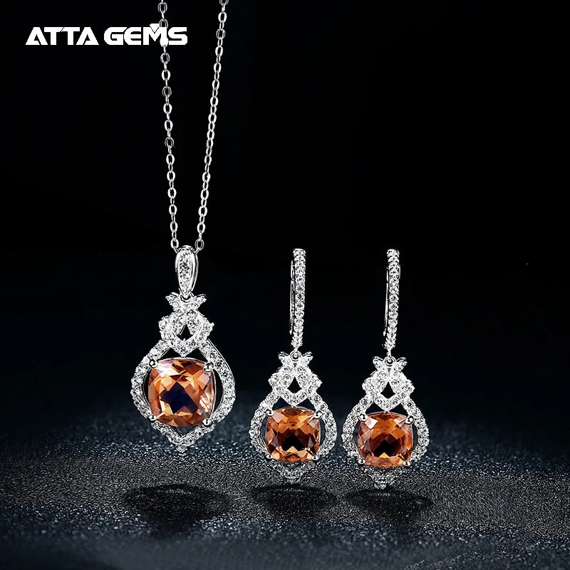 Sultanize Earrings Pendant Diaspore Gemstone for Women Girls Solid 925 Sterling Silver Zultanite Jewelry Sets Wedding Engagement