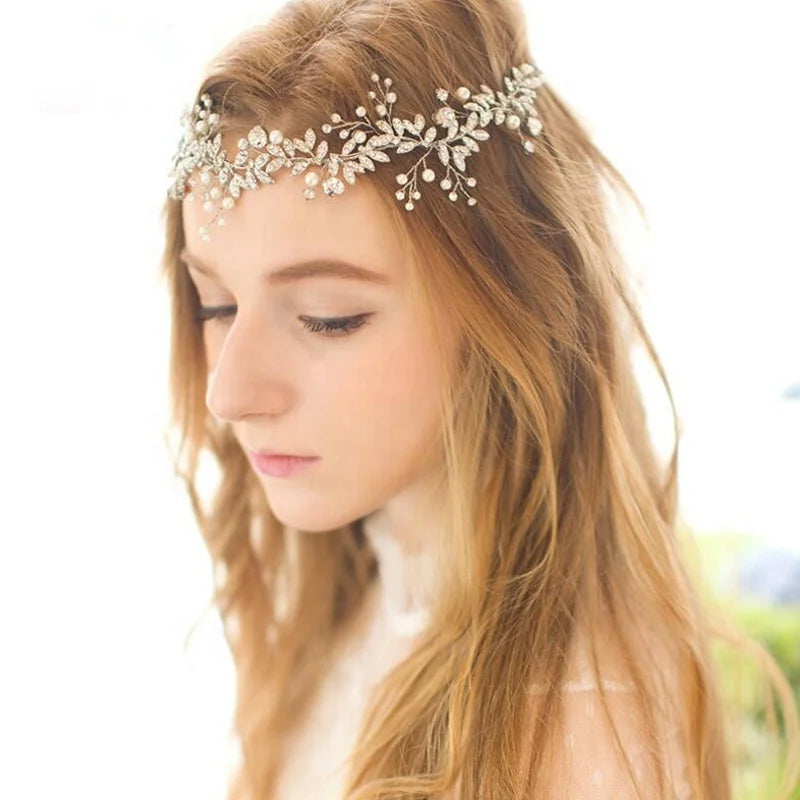 Luxury Hair Accessories Headband Women Bridal Crystal Rhinestone Headpiece for Women Party Prom