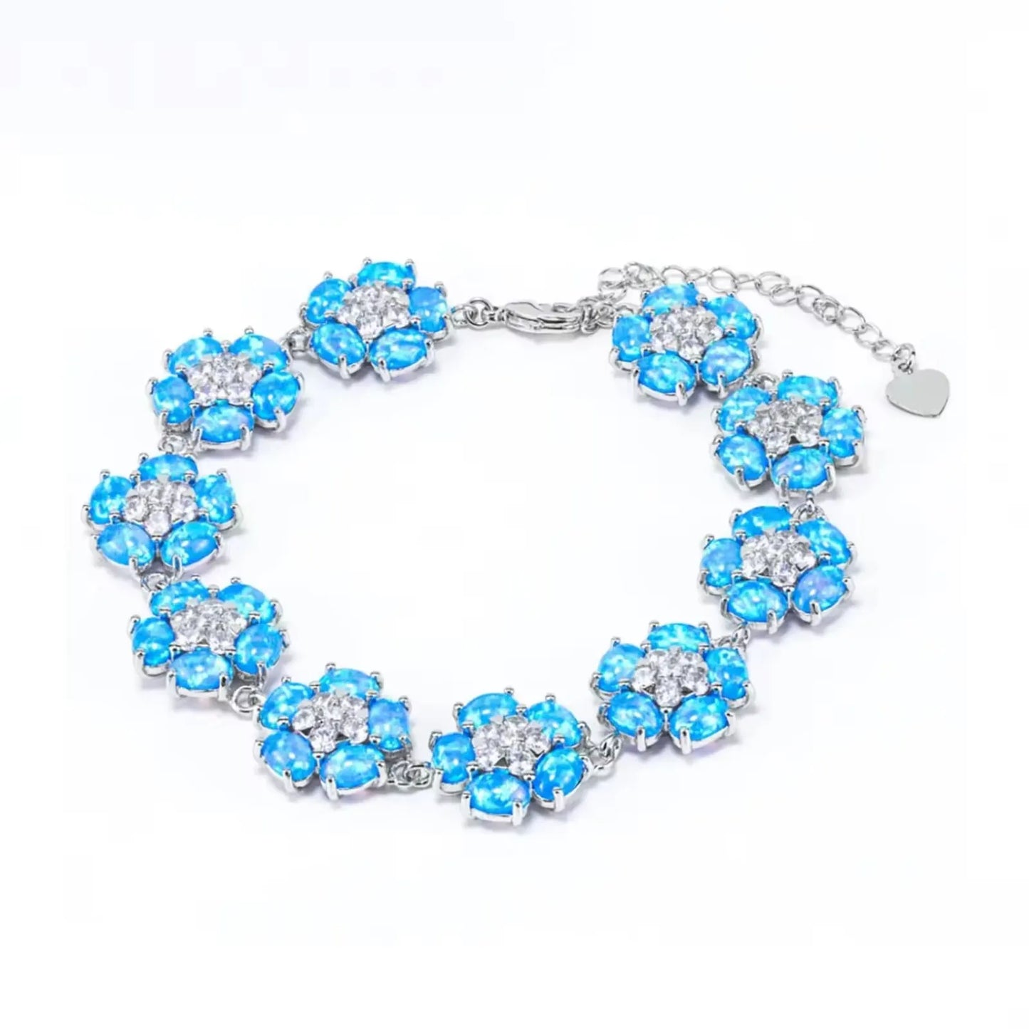 New Women's Xia Wei Flower Beaded Bracelet Opal Trendy Brass Gold-color Plated Jewelry Inlaid Gemstone Fashion Anniversary