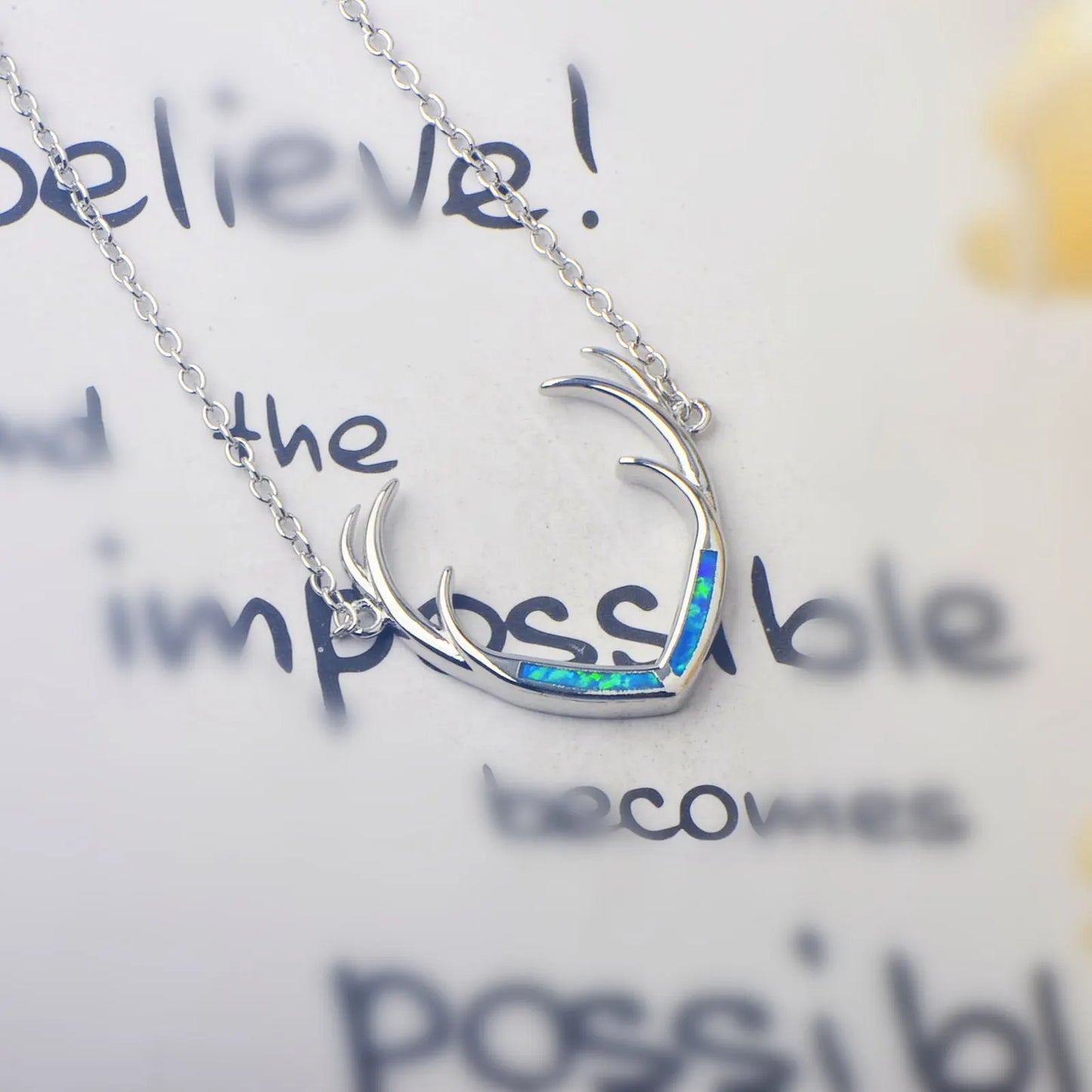 Ins TikTok Trendy Opal Reindeer Pendant - Hawaiian Beach Aesthetic Necklace Wholesale