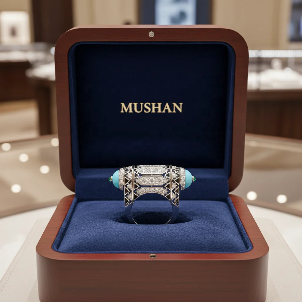 MUSHAN Jewelry Factory 925 Sterling Silver Rings for Women Wedding Ring Red Coral Blue Turquoise Gemstones Fine Jewelry Ring