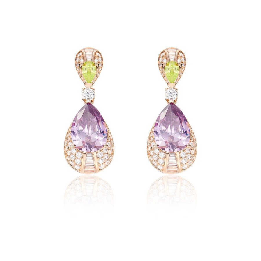 2025 New Necklace Earrings Elegant and Fashionable Brass Gold-plated Enamel Craftsmanship Women's Wedding Accessories