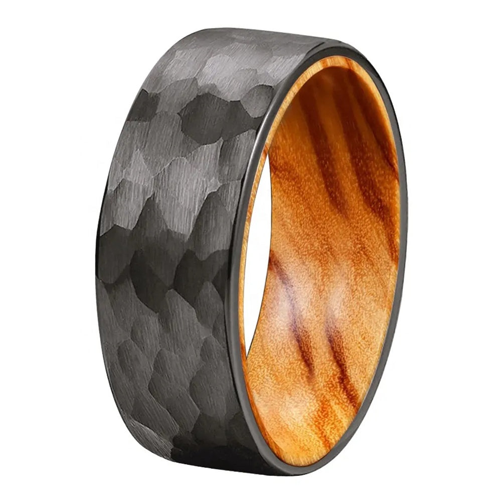 Alin Rose Gold Plated Tungsten Classic Ring Women Men Core Blank for Inlay Matte Comfort Fit Coolstyle Jewelry