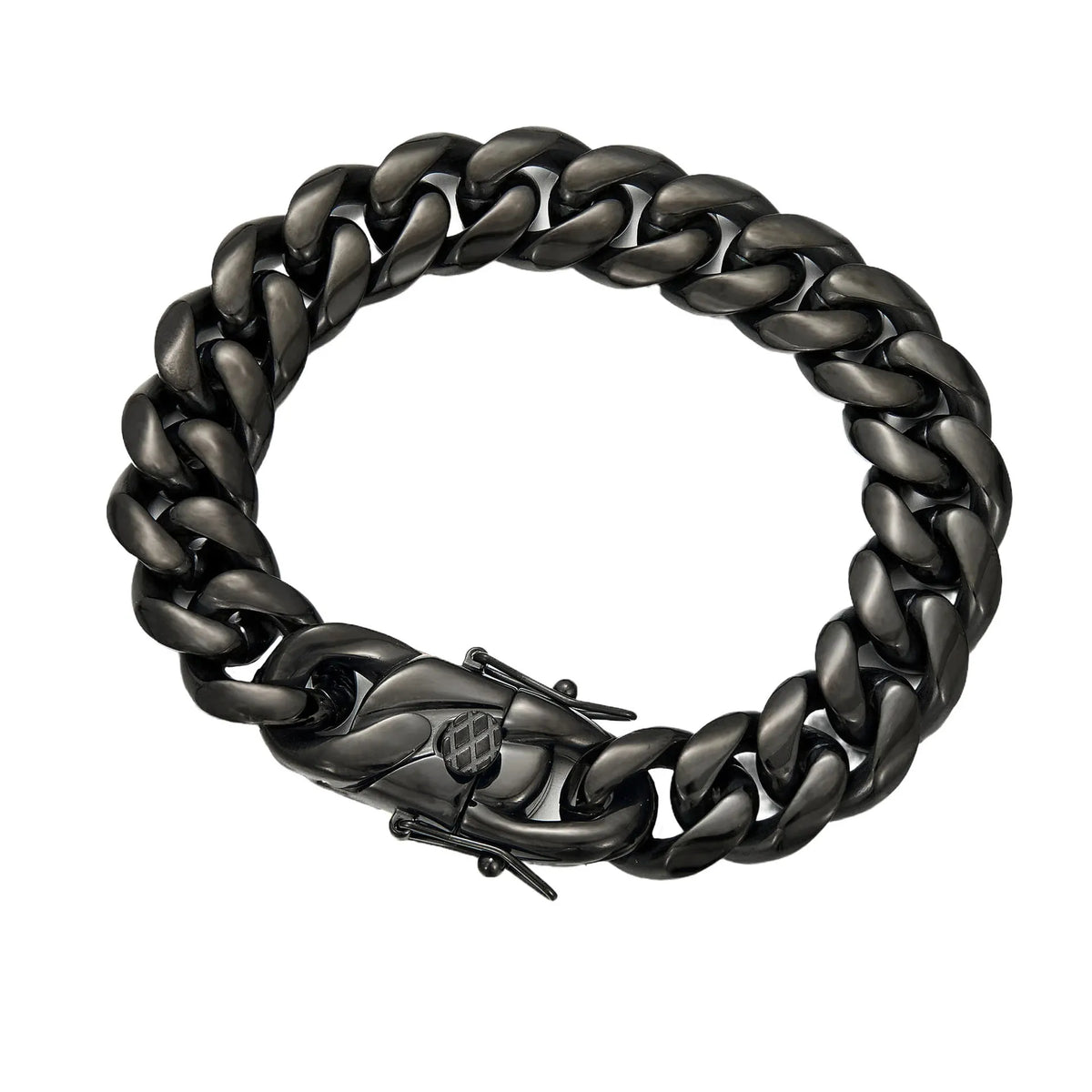 REBEL S&S REBEL 14mm Black Gun Plated Stainless Steel Cuban Link Chain