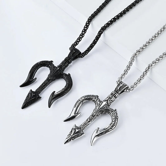 NEWLiFE VIKING Pearl Necklace in Stainless Steel for Men | Designer Jewellery for women & MEN