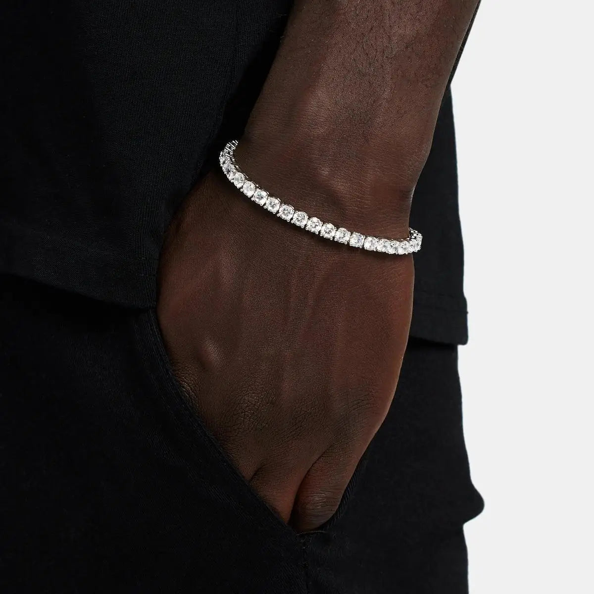 BiG-BOSS Factory Hip Hop Jewelry 3mm 4mm 5mm Gold Plated Brass CZ Diamond Iced Out Fashion Custom Tennis Bracelet for Men Women
