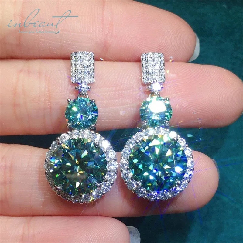 S&S 28ct Green Moissanite 925 Silver Bridal Jewellery Set | Ring, Earrings, Necklace & Bracelet | S&S Collection