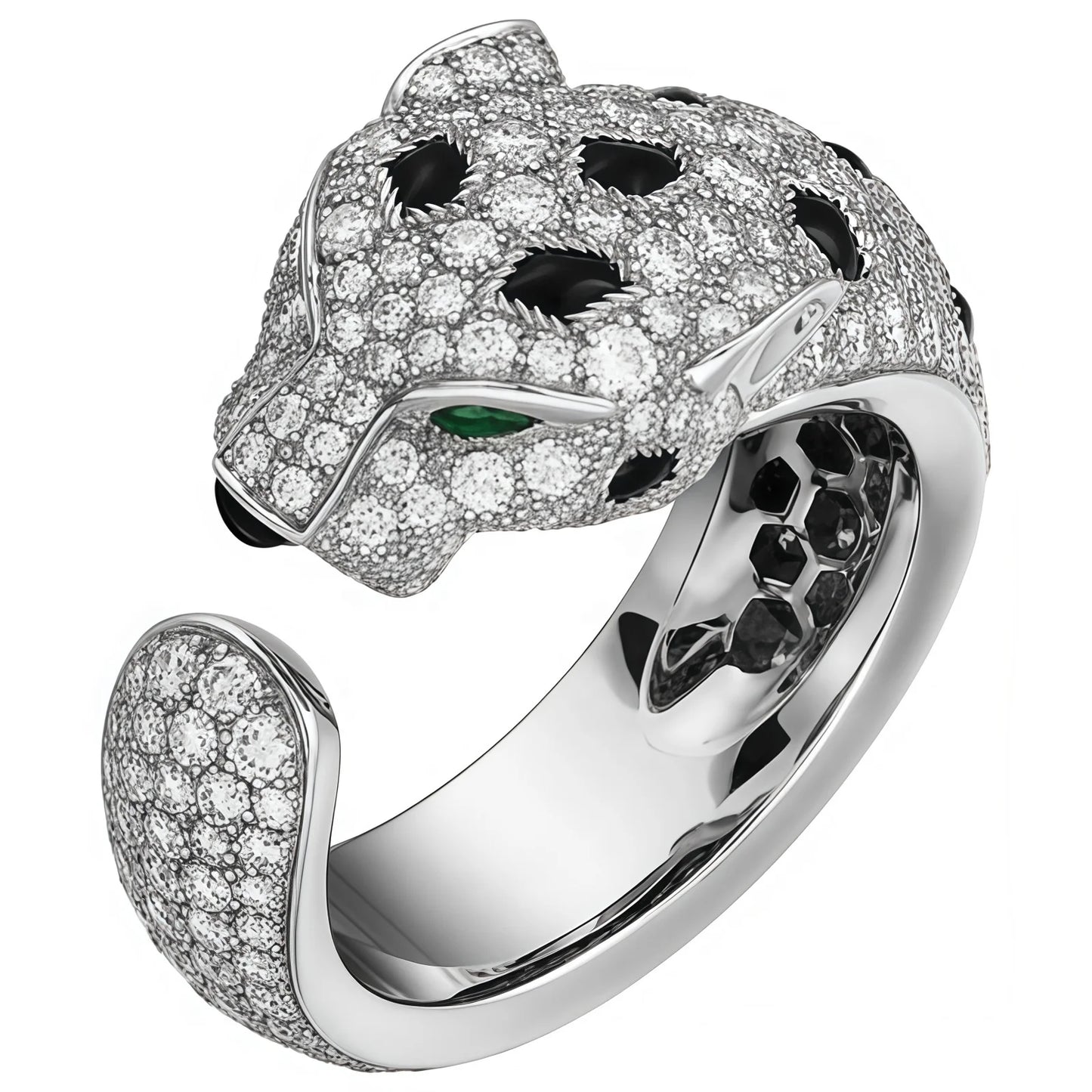 MUSHAN Jewelry Factory 925 Sterling Silver Rings Women Luxury Designer High Carbon Diamond Fine Jewelry Adjustable Leopard Ring