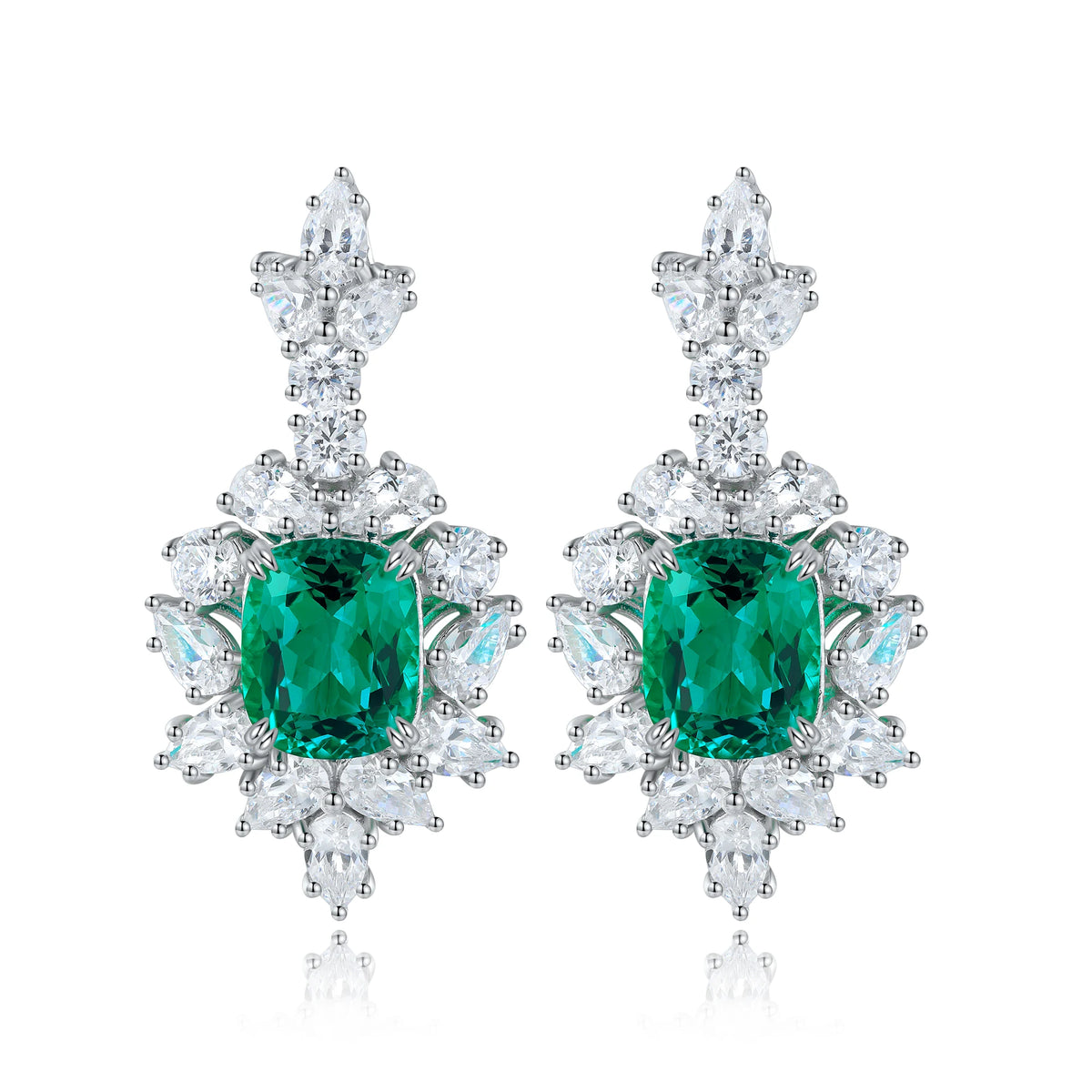 ArtistA Luxury Fancy Design Earring Women Jewelry Lab Gemstone Classic S925 Silver Women Birthday Gift Classic Earring Stud Set