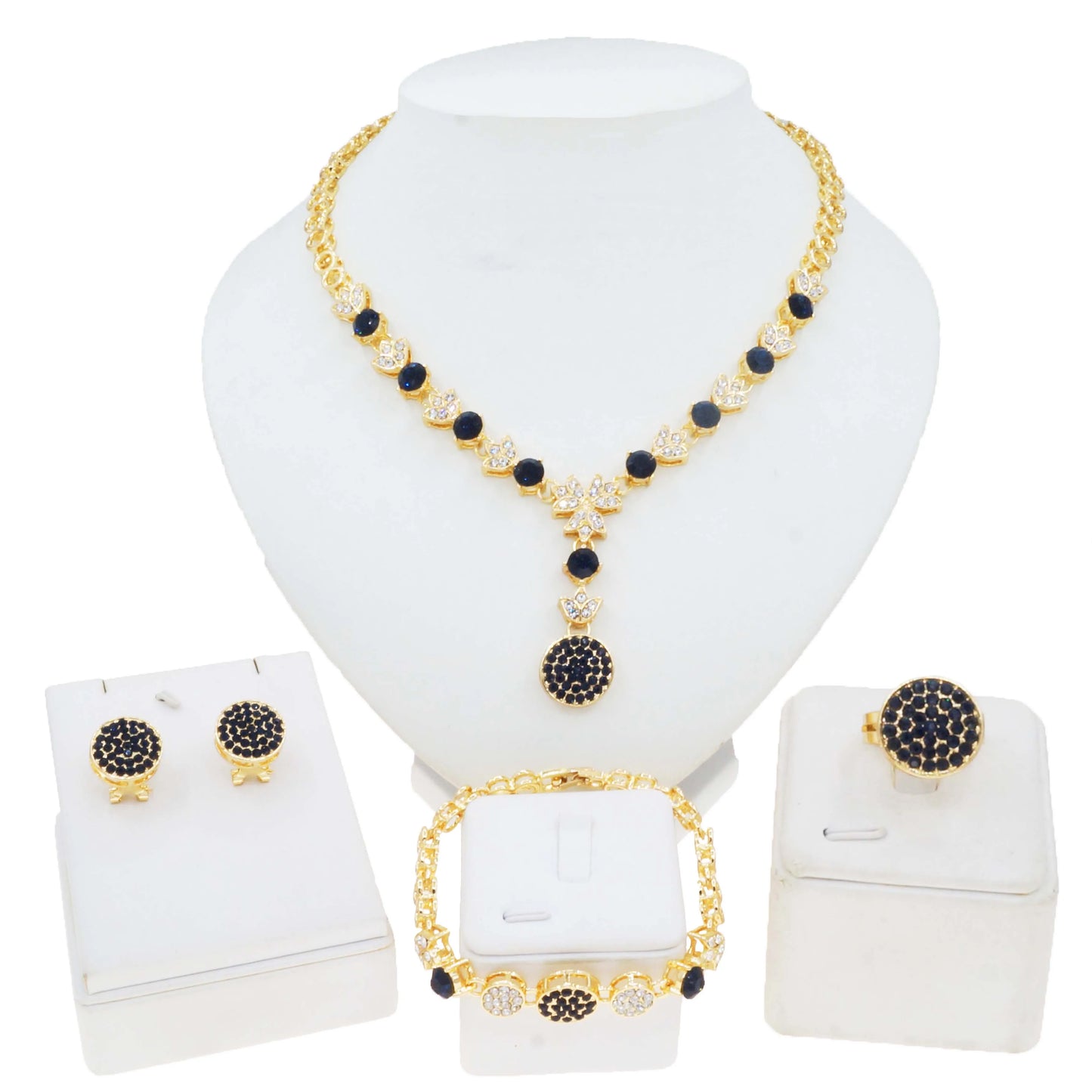 Zhuerrui Beautiful Pantend Gold Jewelry Sets Multi Color Beads Necklace Jewelry Set High Quality Woman Accessories HC23201