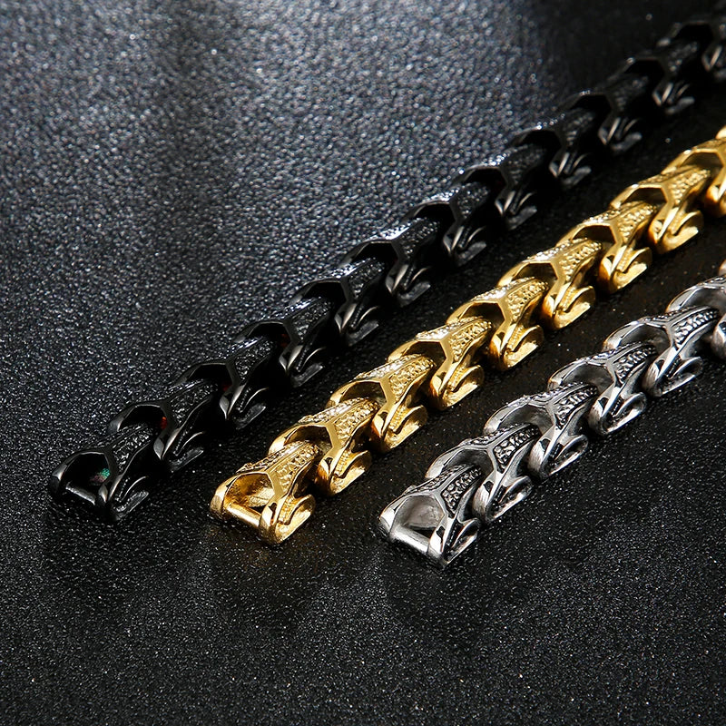 KALEN Punk Bigiotteria in Stainless Steel Bracciali Uomo Acciaio Inox Man Moda Bracciali