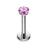 ASTM F136 Titanium Multi Color Zirconia Stud Earrings Nose Lip Ear Cartilage Rings Body Piercing Jewelry