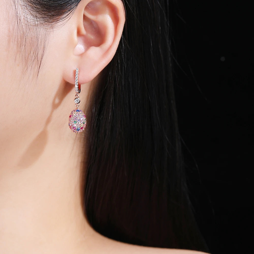 MUSHAN Jewelry Factory S925 Sterling Silver Earrings and Earrings Niche and High End Rose Gold High Carbon Diamond Bestseller