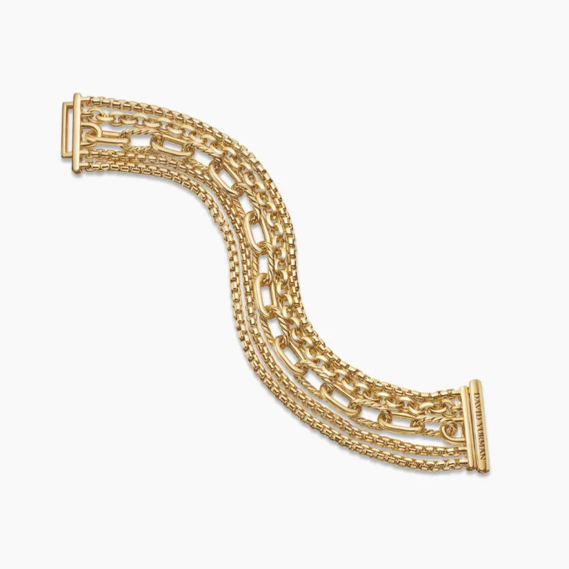 FASHIONISTA DY High-Quality Silver-Plated 29mm Multi-Row Bracelet, Gold-Plated 29mm Bracelet, Jewelry