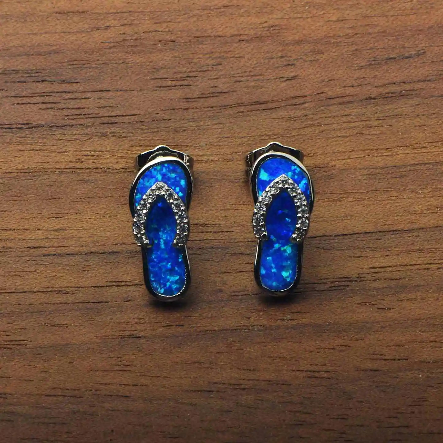 Jewelry for Women Bohemian Plant Floral Cluster Silver Plated  Opal Slippers Stud Earrings