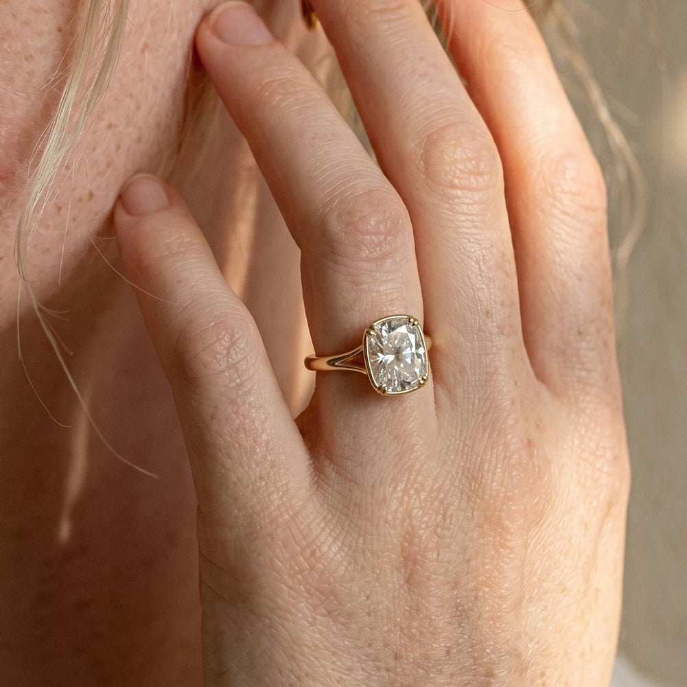 Luxury 1ct 2ct 3ct D Color VVS1 Moissanite Engagement Ring 925 Sterling Silver GRA Certified Lab Diamond Wedding Ring for Women