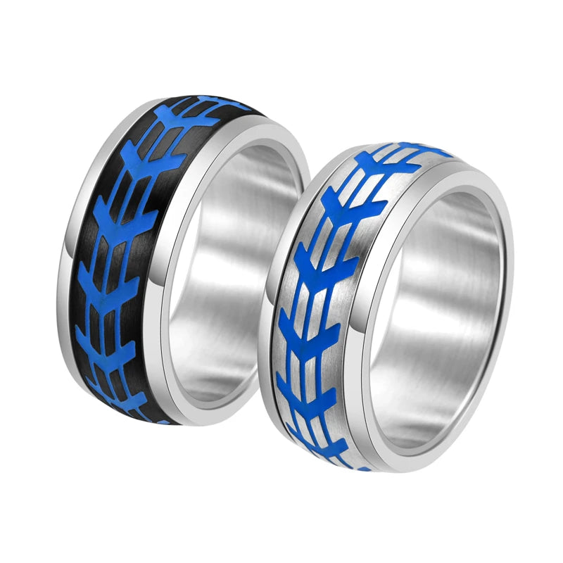NEWLiFE REBEL Highline Mark Ring in Stainless Steel