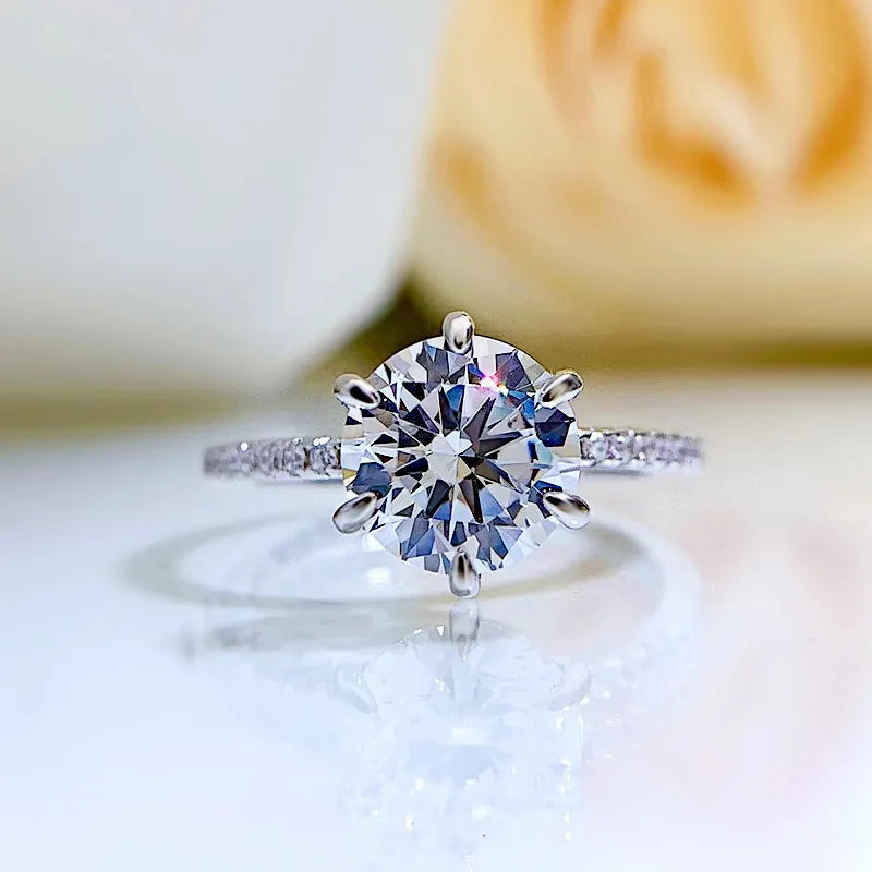 Trendy Design 925 Sterling Silver 5A 8A Cubic Zirconia Ring Engagement Wedding Rings Custom Fine Jewelry Manufacturing Supplies