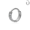 Wholesale ASTM F136 Titanium Segment Nose Ring Cubic Zircon Hoop Earrings Cartilage Helix Tragus Fashion Body Piercing Jewelry