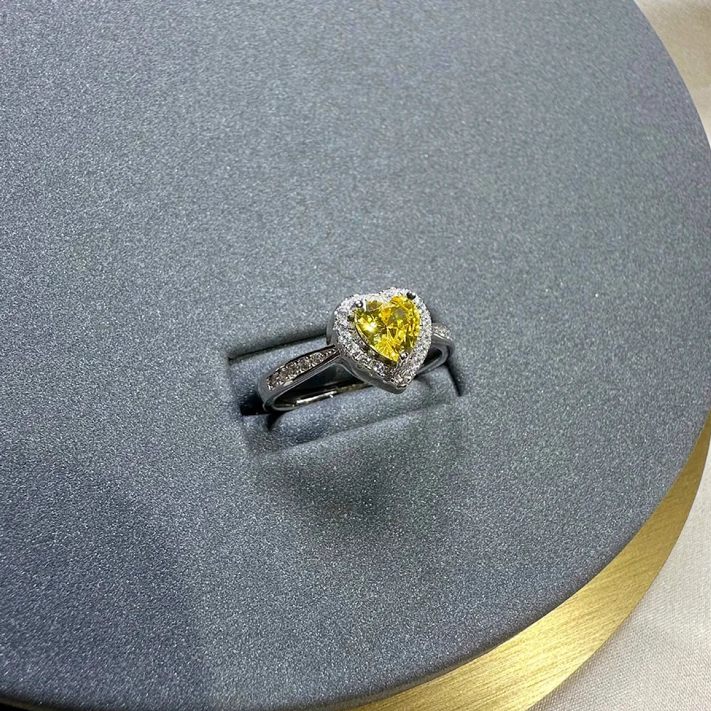 SILVERELLI Square Simulation Diamond 925 Silver Ring | Instagram Luxury Jewellery for Women