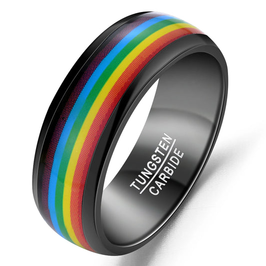 NEWLiFE REBEL Balance Drift 8mm Ring in Tungsten