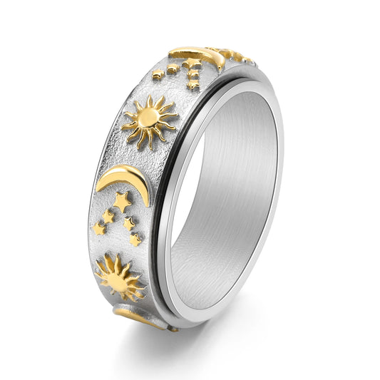 NEWLiFE REBEL Westward Rhythm Ring in Stainless Steel
