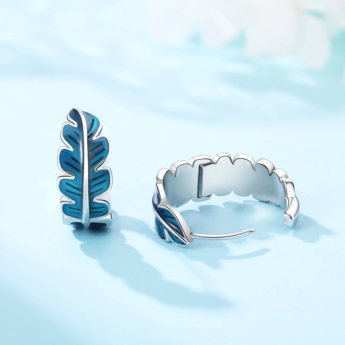 S&S Zircon Drop & Hoop Earrings | Snowflake, Feather & Clover | S&S