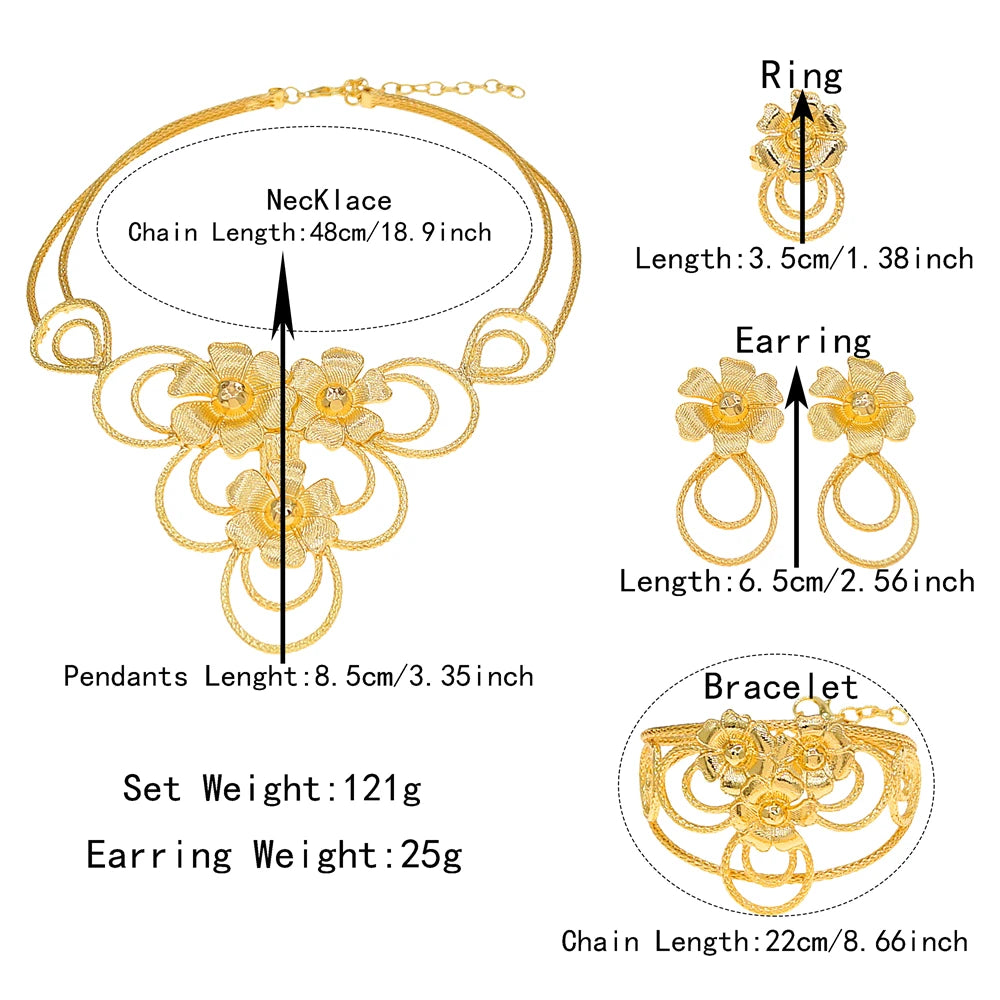 Zhuerrui Italiano Gold Designs Women Jewellery Set Party Fine Costume Jewelry Set Luxury Big Necklace Jewellery Sets X0009730