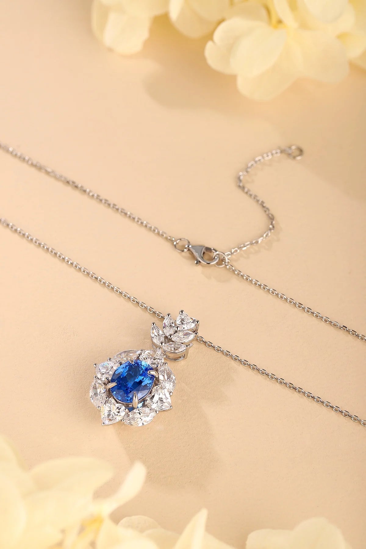 Gemfiori Custom Pendants Necklaces of the Day Gemstones Pendant Sterling 925 Silver Pendant Jewelry for Women Emerald Sapphire Ruby