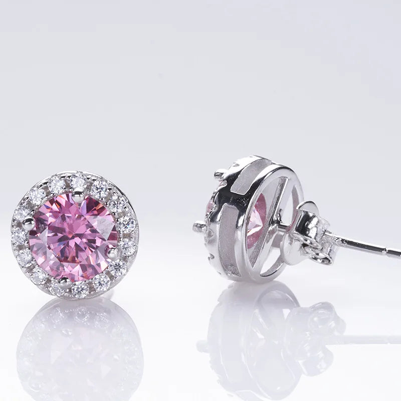 SPECIAL OFFER -REDheart Color Moissanite Party Jewelry Set for Women Necklace Ring Earrings S925 Sterling Silver with GRA Certificate