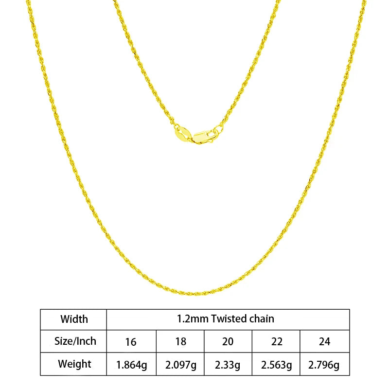 S&S 925 Sterling Silver Diamond Cut Rope Chain Necklace — S&S Collection