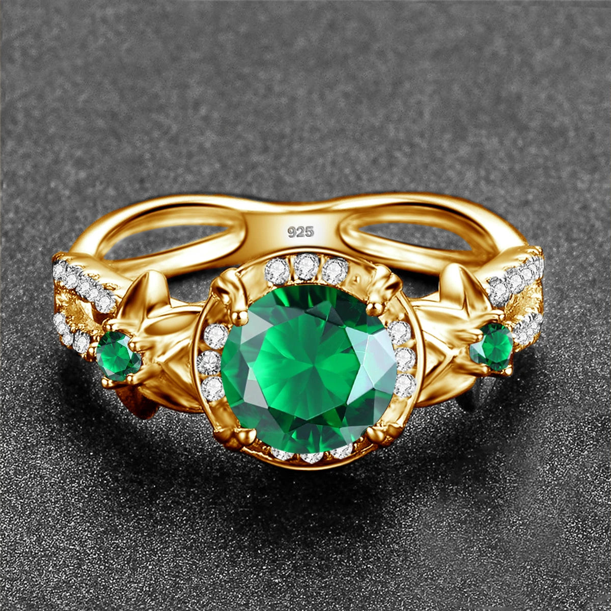 Luxury Fine Jewelry Set Designer Engagement Wedding Birthstone Emerald Women 18K Gold 925 Sterling Silver Jewelry Set