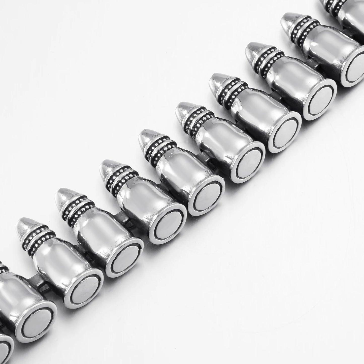 KALEN Fashion Personality Stainless Steel Bullets Bracelet Men