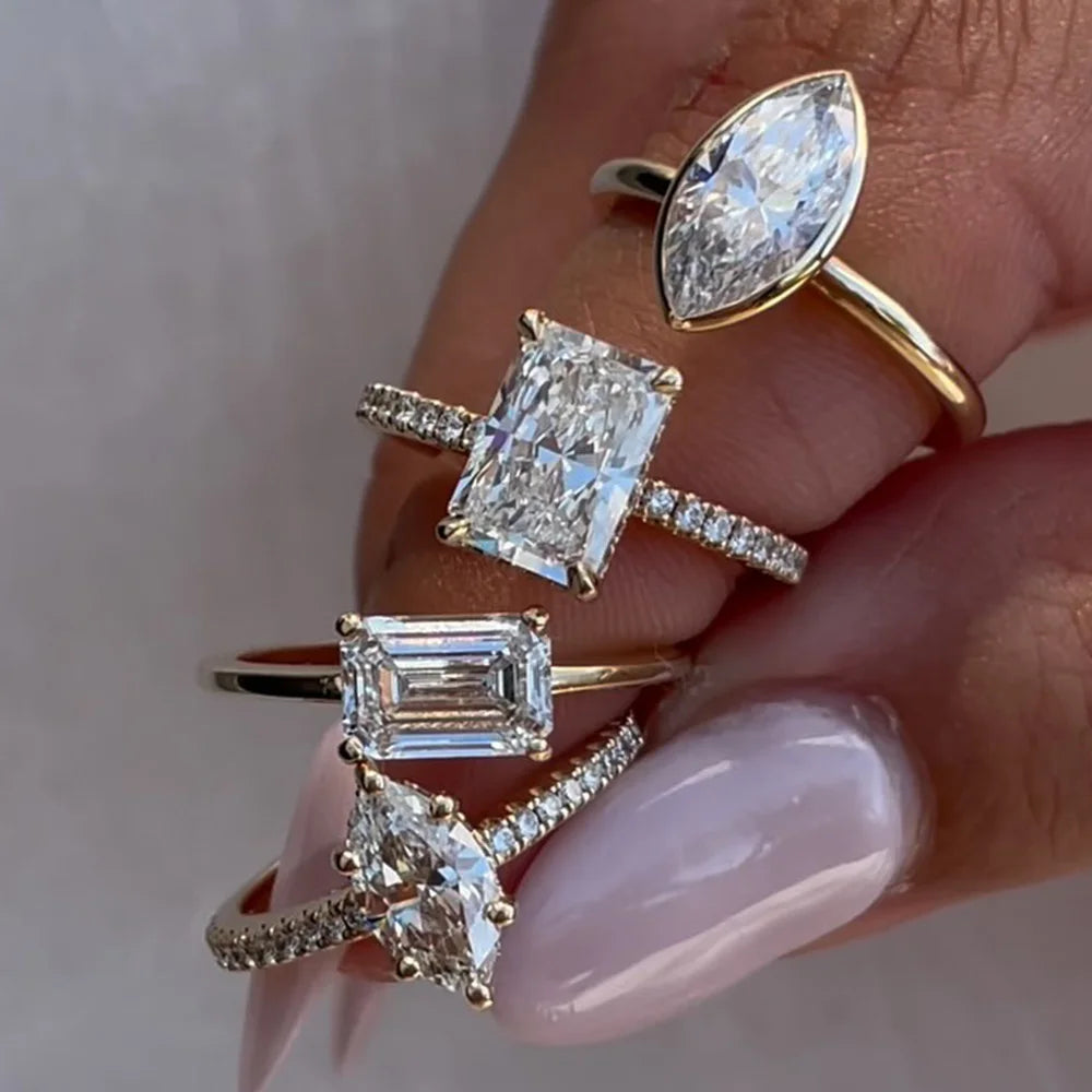 Gioiellieri Fine Jewelry Manufacturer Engagement Woman Gift Real 14K Gold Hollow 2ct 3ct Moissanite Diamond Heart Stud Earrings