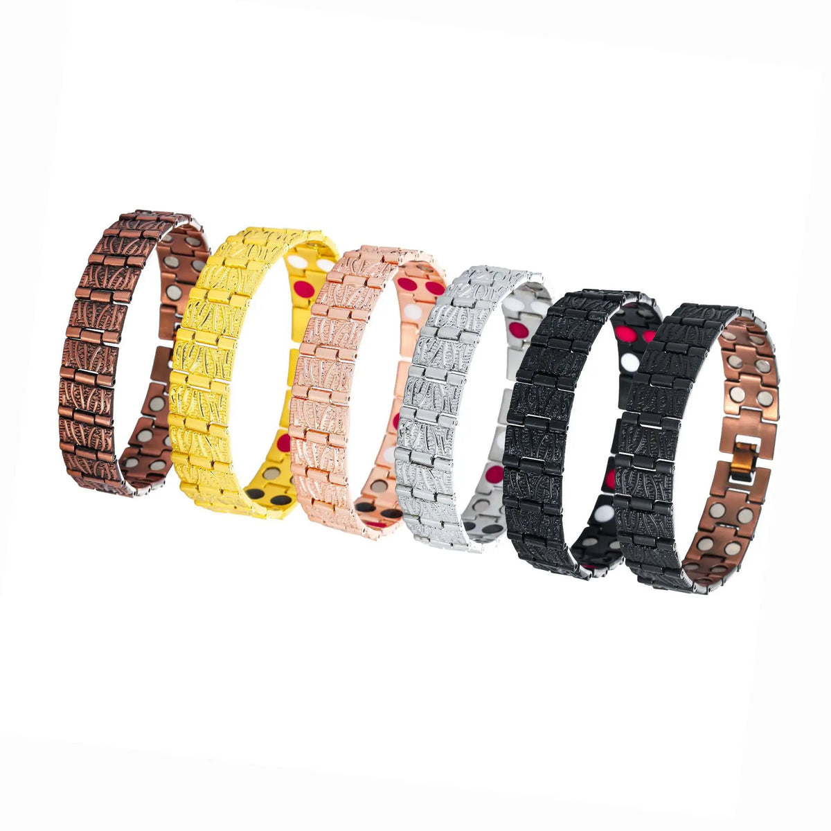 Hot-Selling High-End Kevlar Gold Plated Zinc Alloy Strong Neodymium Magnet Magnetic Therapy Bracelet