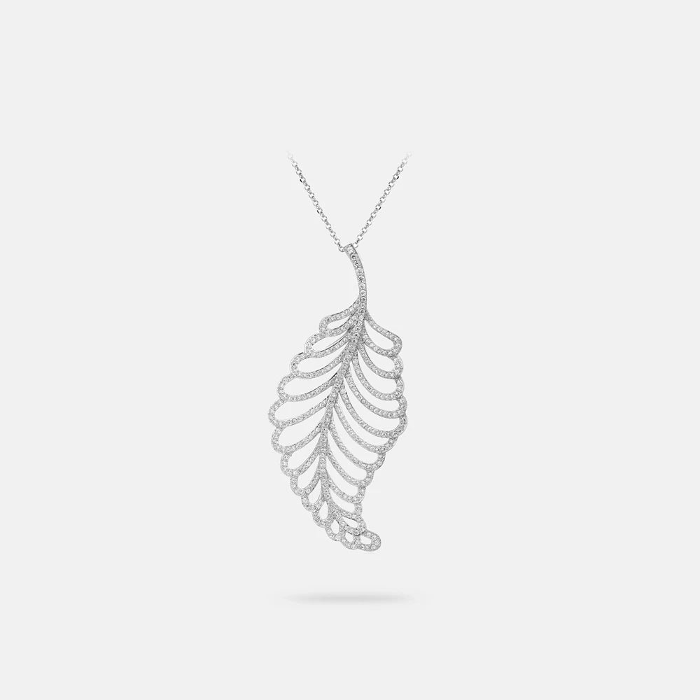 MUSHAN S925 Sterling Silver Luxury Engagement Pendant Necklace with High Carbon Diamond Rhodium Plated Women's Jewelry