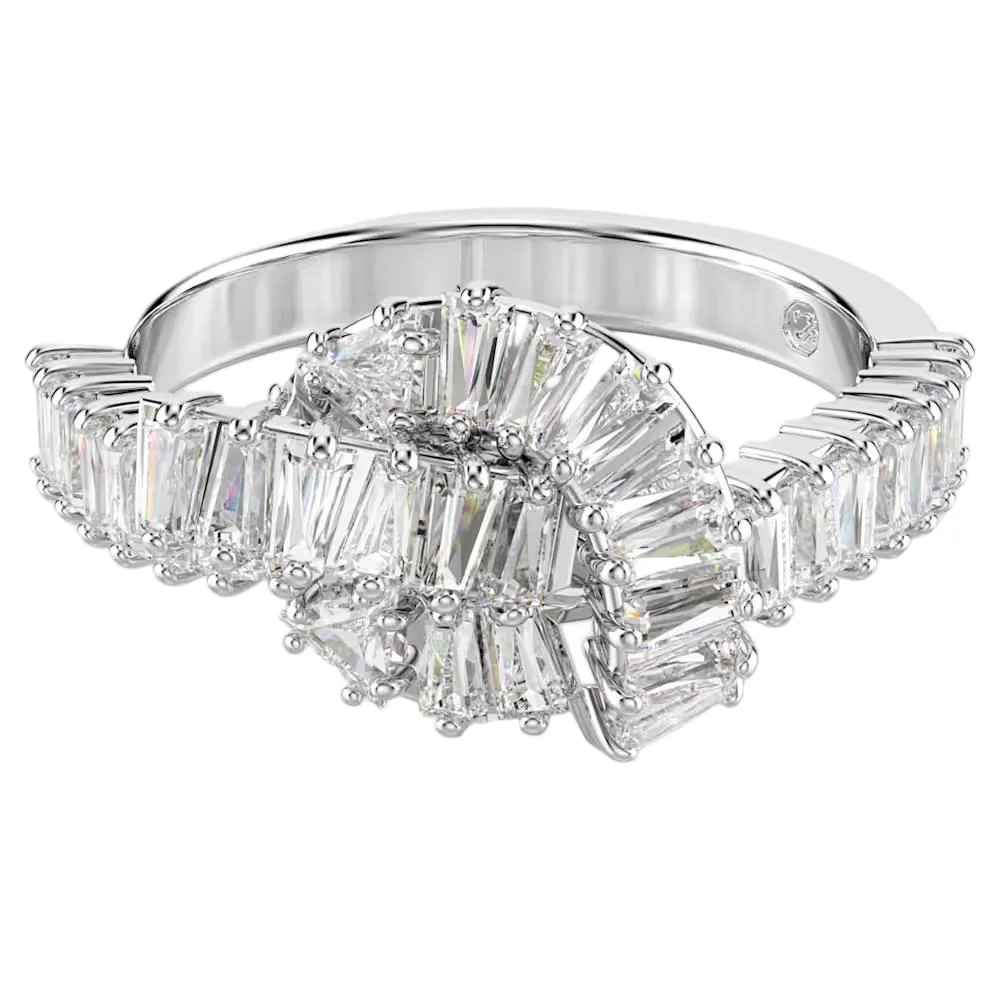 S&S Vintage Fancy Elegant Brass Zircon Ring Long-lasting Bright Shine Wedding Engagement Jewelry for Fashion Women